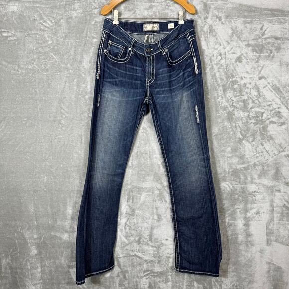 BKE Culture Bootcut Jeans Womens 31L Long Blue - Picture 1 of 16